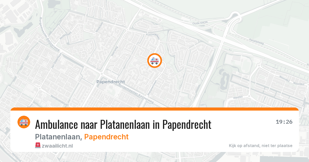 Ambulance naar Platanenlaan in Papendrecht — 4 aug 2026
