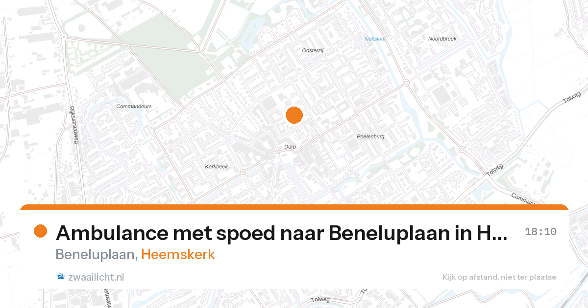 Ambulance met spoed naar Beneluplaan in Heemskerk — 10 jun 2026
