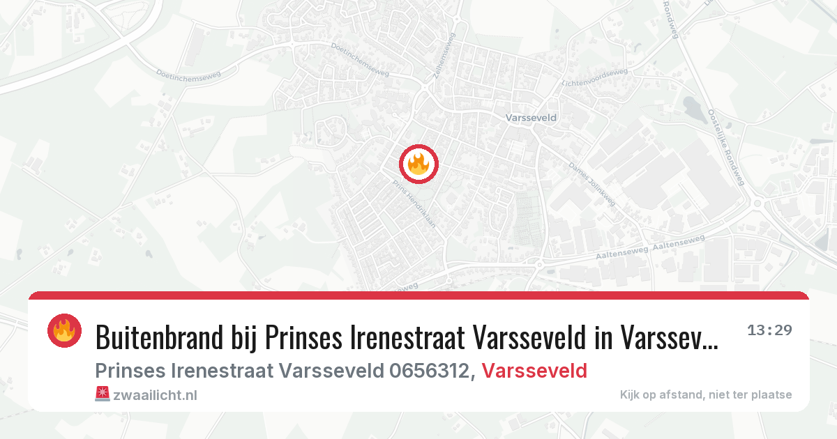 Buitenbrand bij Prinses Irenestraat Varsseveld in Varsseveld — 29 apr 2026