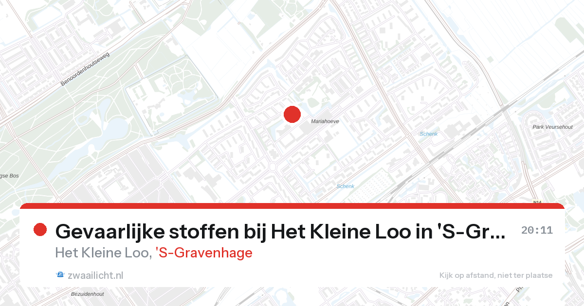 Gevaarlijke stoffen bij Het Kleine Loo in 'S-Gravenhage — 26 aug 2026