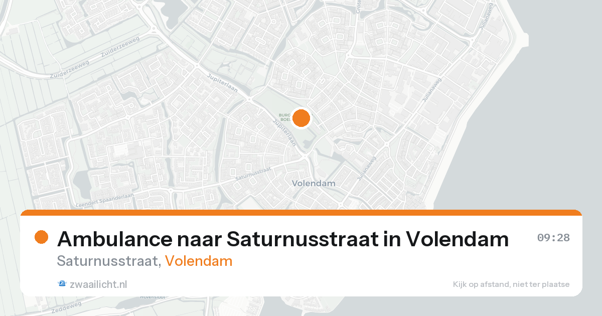 Ambulance naar Saturnusstraat in Volendam — 29 mei 2026