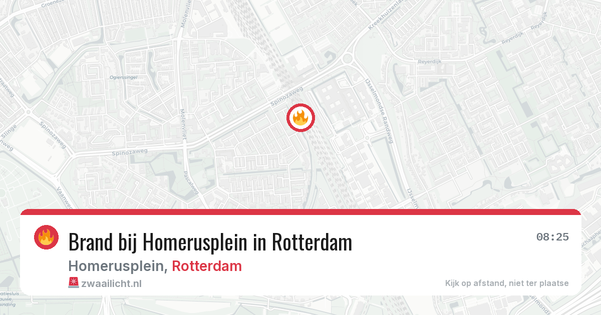 Brand bij Homerusplein in Rotterdam — 26 jun 2026
