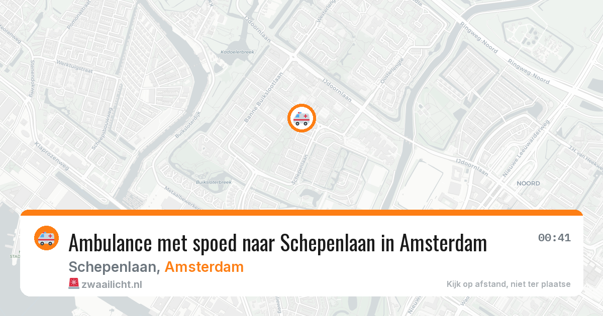Ambulance met spoed naar Schepenlaan in Amsterdam — 11 aug 2026