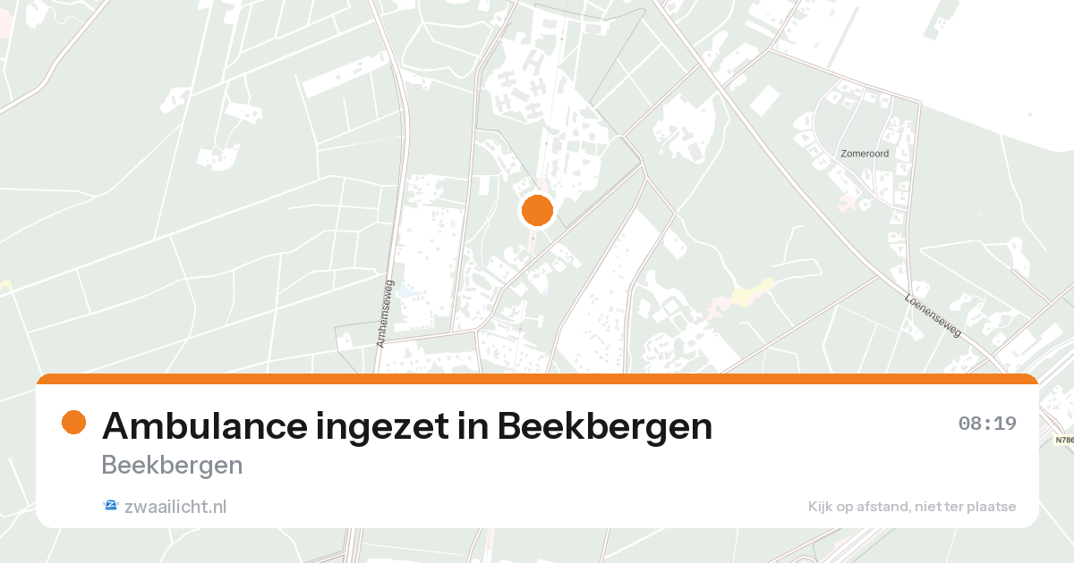 Ambulance ingezet in Beekbergen — 28 aug 2026