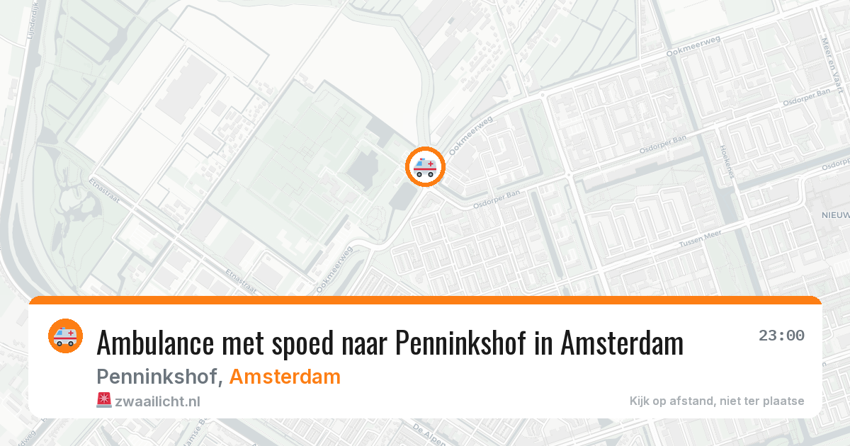 Ambulance met spoed naar Penninkshof in Amsterdam — 21 mrt 2026