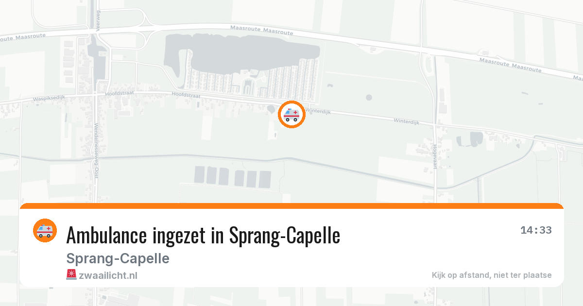 Ambulance ingezet in Sprang-Capelle — 10 aug 2026