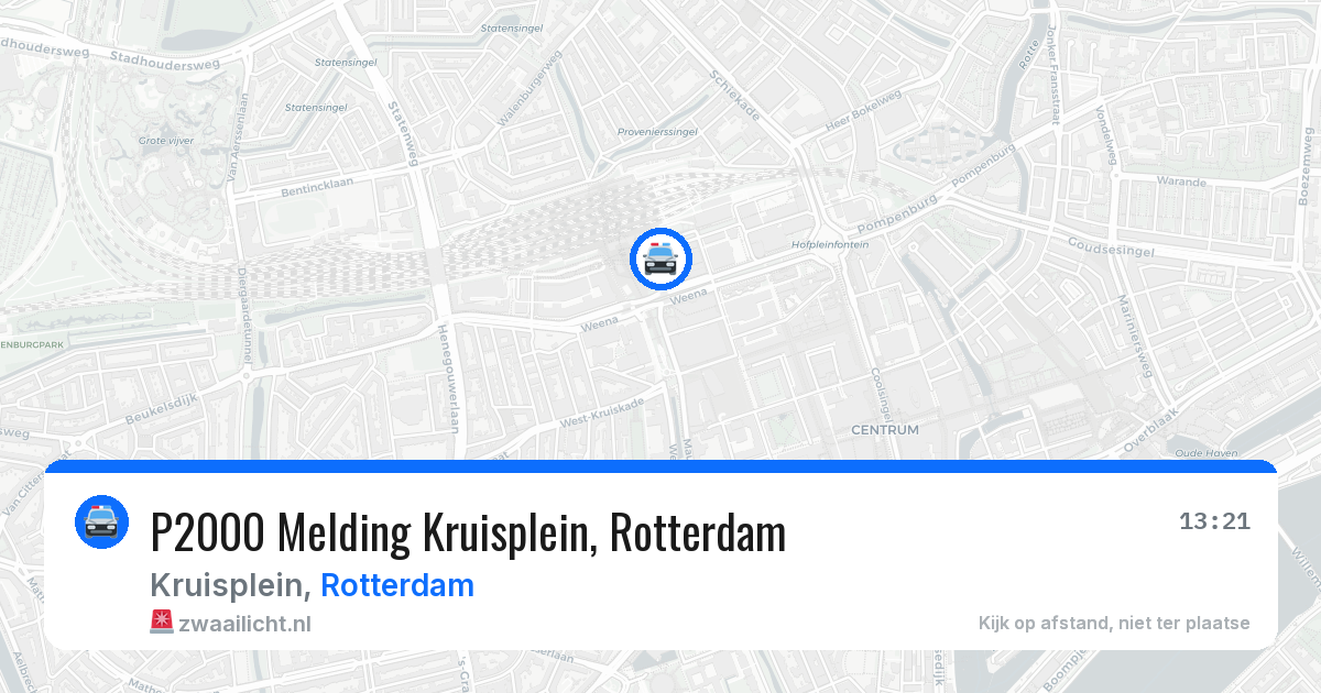 P2000 Melding Kruisplein, Rotterdam — 12 jul 2026