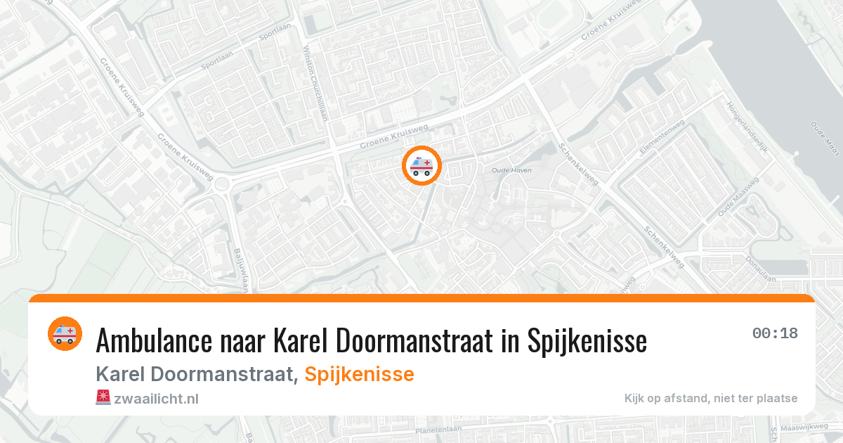 Ambulance naar Karel Doormanstraat in Spijkenisse — 17 jun 2026