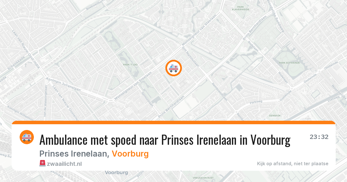 Ambulance met spoed naar Prinses Irenelaan in Voorburg — 13 jul 2026