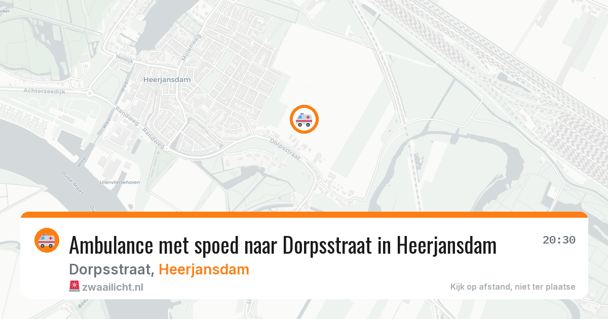 Ambulance met spoed naar Dorpsstraat in Heerjansdam — 28 apr 2026