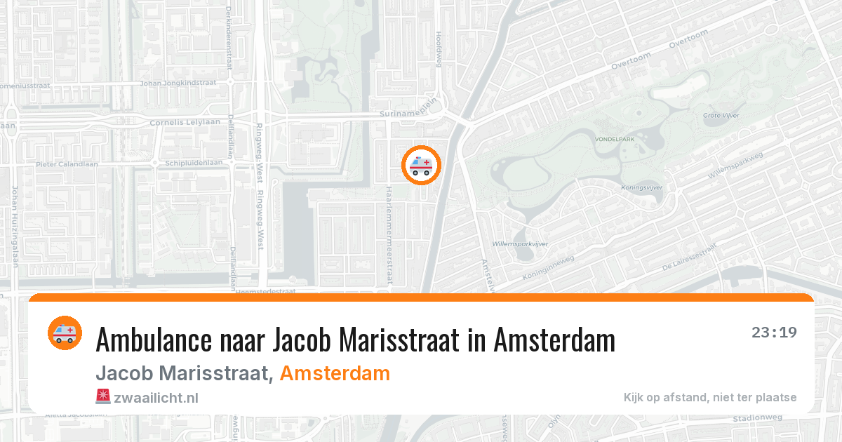 Ambulance naar Jacob Marisstraat in Amsterdam — 26 mei 2026
