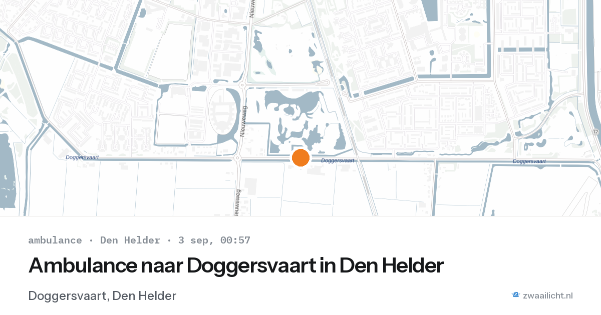 Ambulance naar Doggersvaart in Den Helder — 2 sep 2026