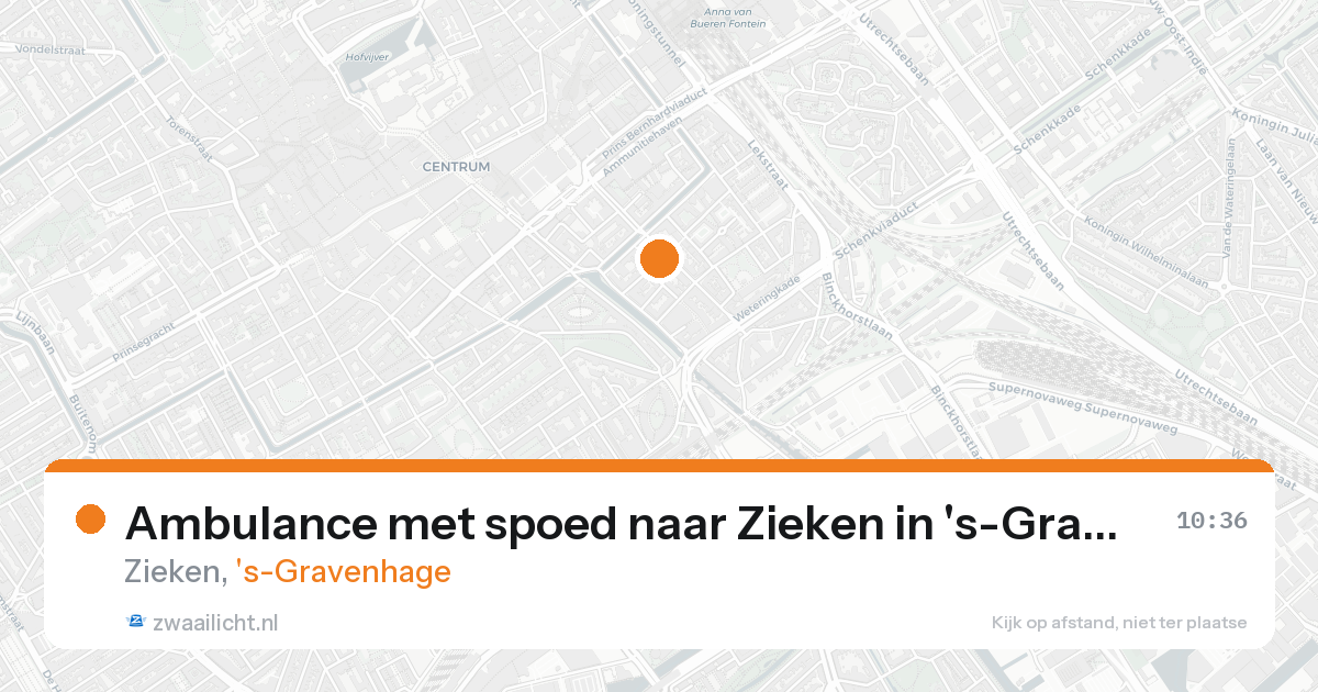 Ambulance met spoed naar Zieken in 's-Gravenhage — 10 mei 2026