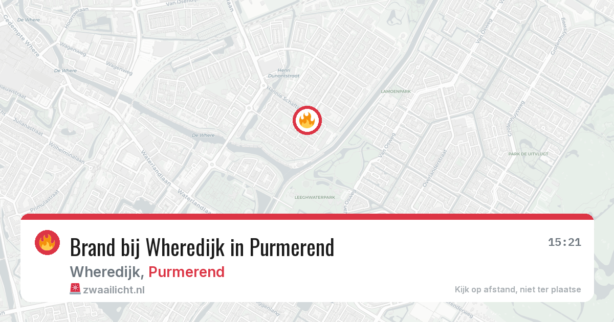 Brand bij Wheredijk in Purmerend — 23 jun 2026