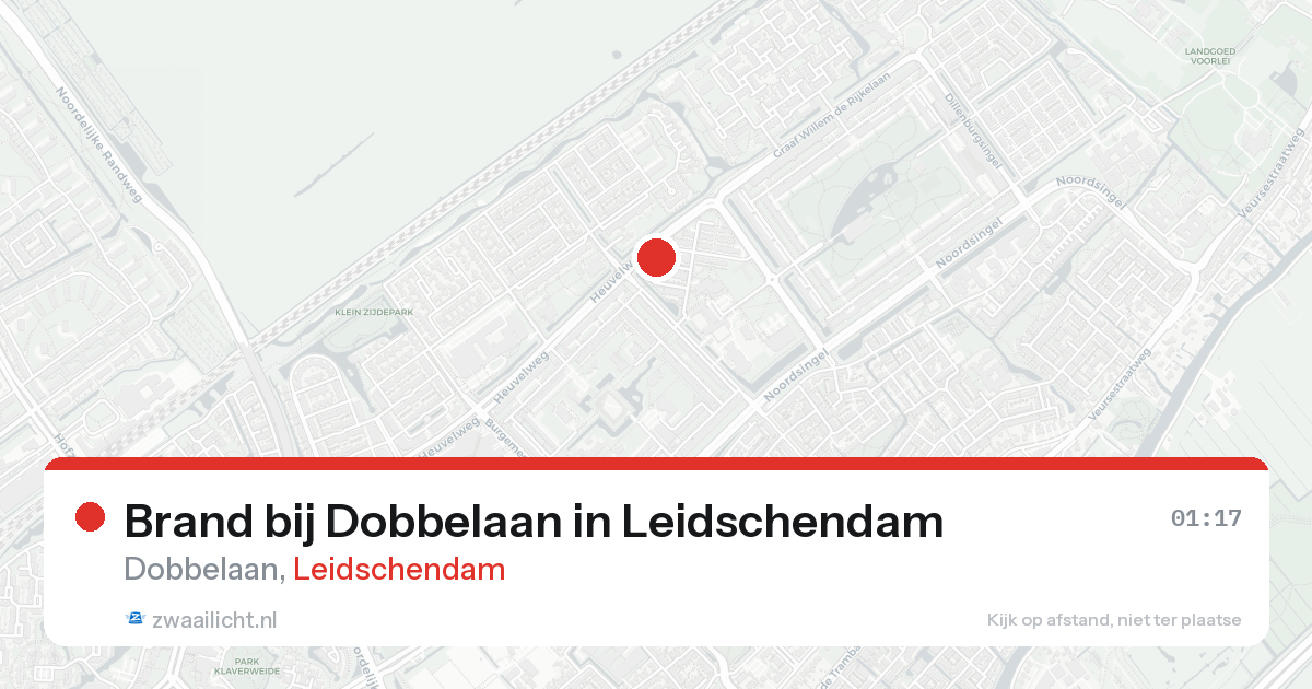 Brand bij Dobbelaan in Leidschendam — 10 mei 2026