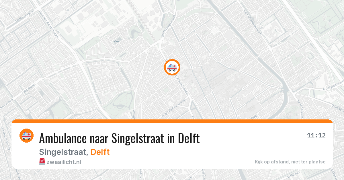 Ambulance naar Singelstraat in Delft — 12 apr 2026