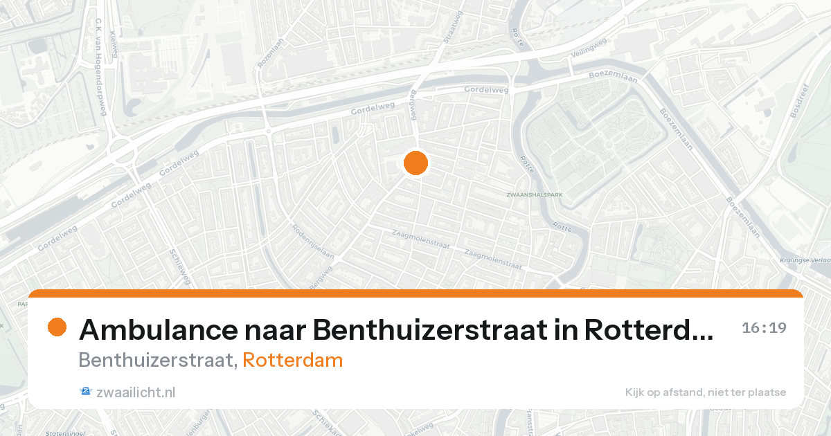 Ambulance naar Benthuizerstraat in Rotterdam — 21 aug 2026