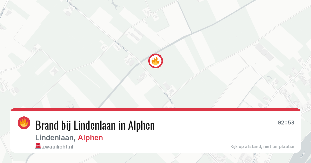 Brand bij Lindenlaan in Alphen — 28 jun 2026