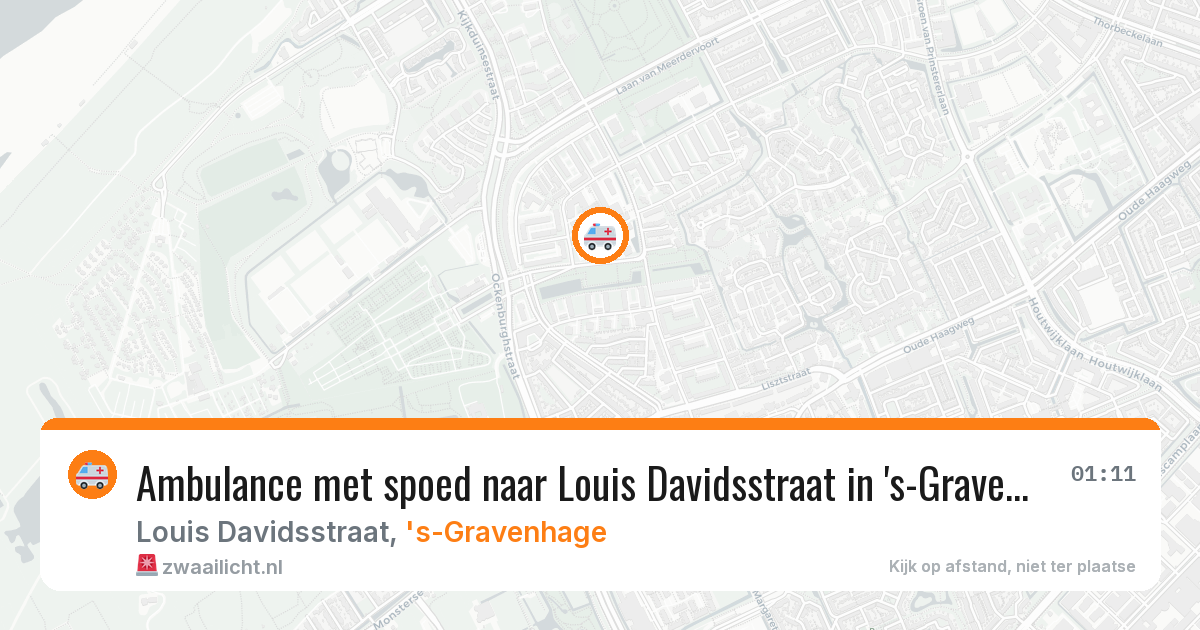 Ambulance met spoed naar Louis Davidsstraat in 's-Gravenhage — 28 apr 2026