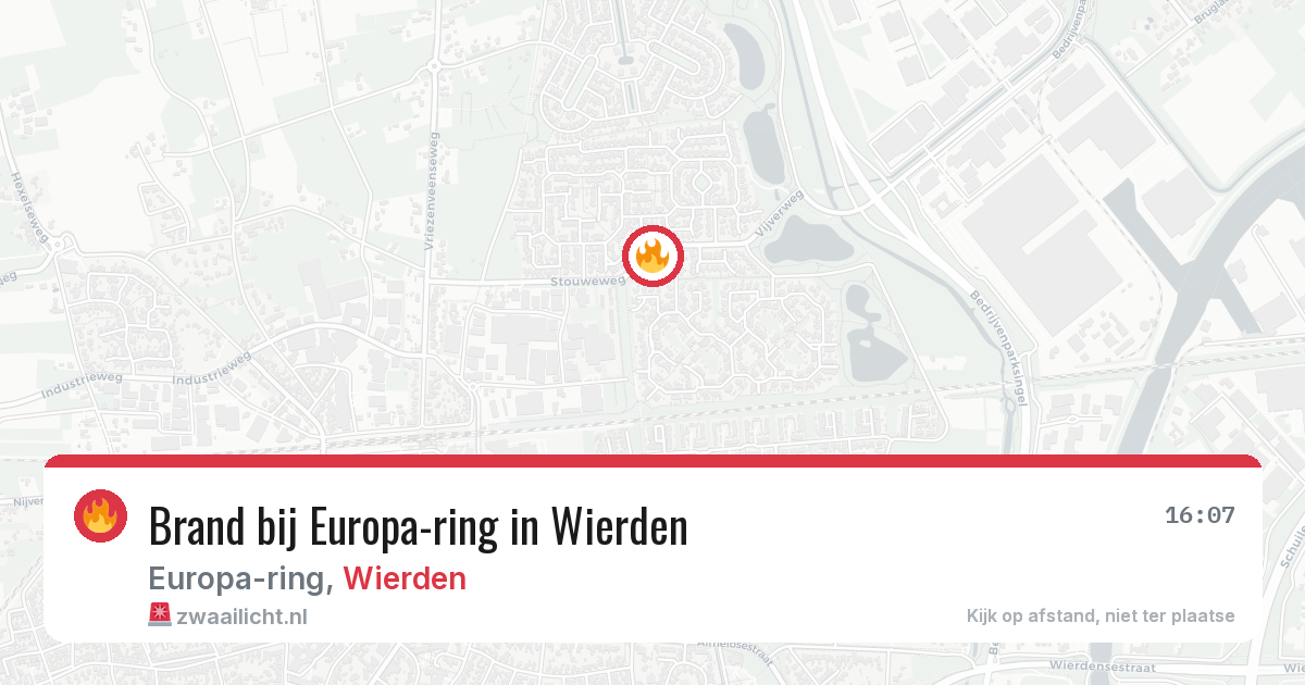Brand bij Europa-ring in Wierden — 19 jun 2026