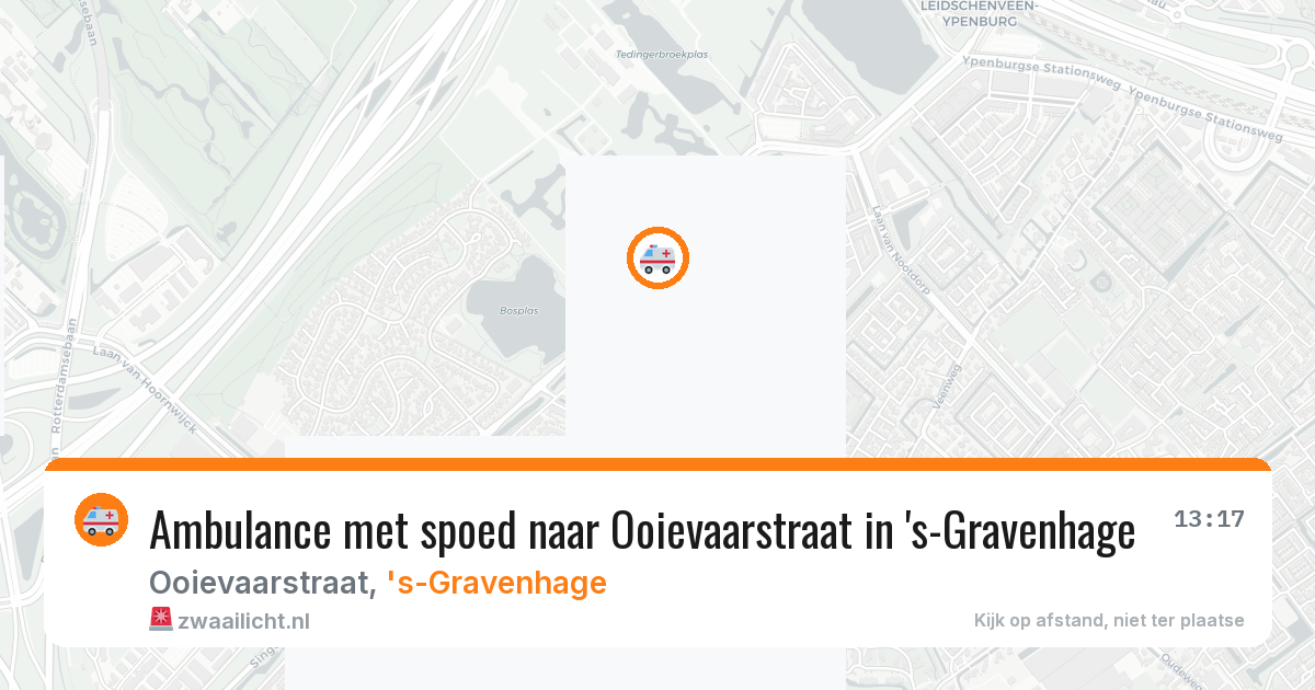 Ambulance met spoed naar Ooievaarstraat in 's-Gravenhage — 29 mei 2026