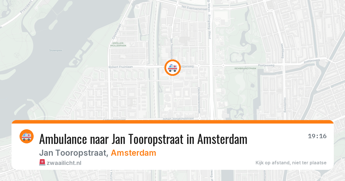Ambulance naar Jan Tooropstraat in Amsterdam — 26 apr 2026