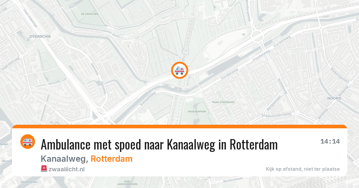 Ambulance met spoed naar Kanaalweg in Rotterdam — 3 mei 2026