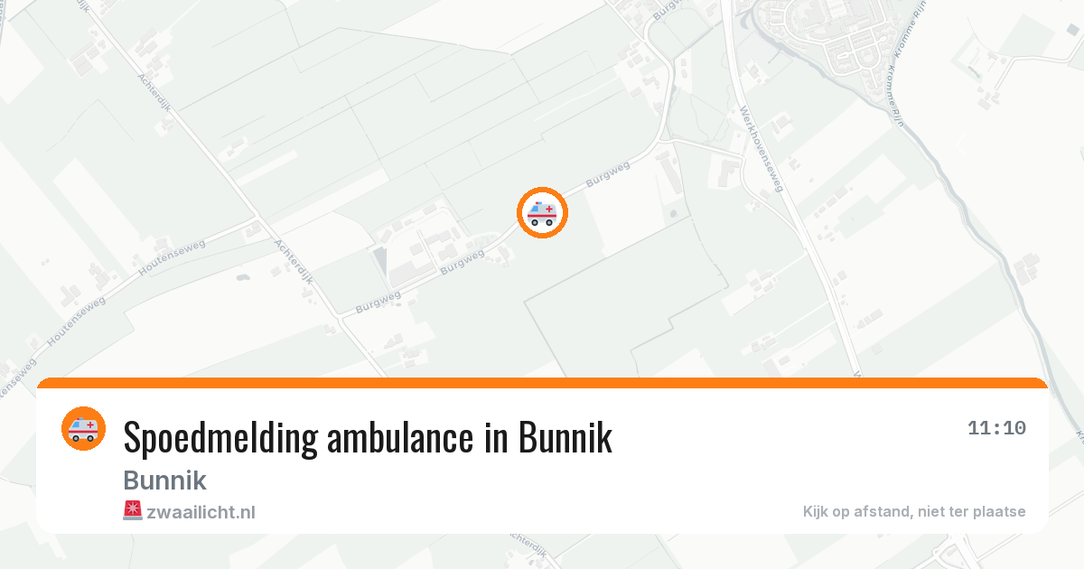 Spoedmelding ambulance in Bunnik — 24 mei 2026