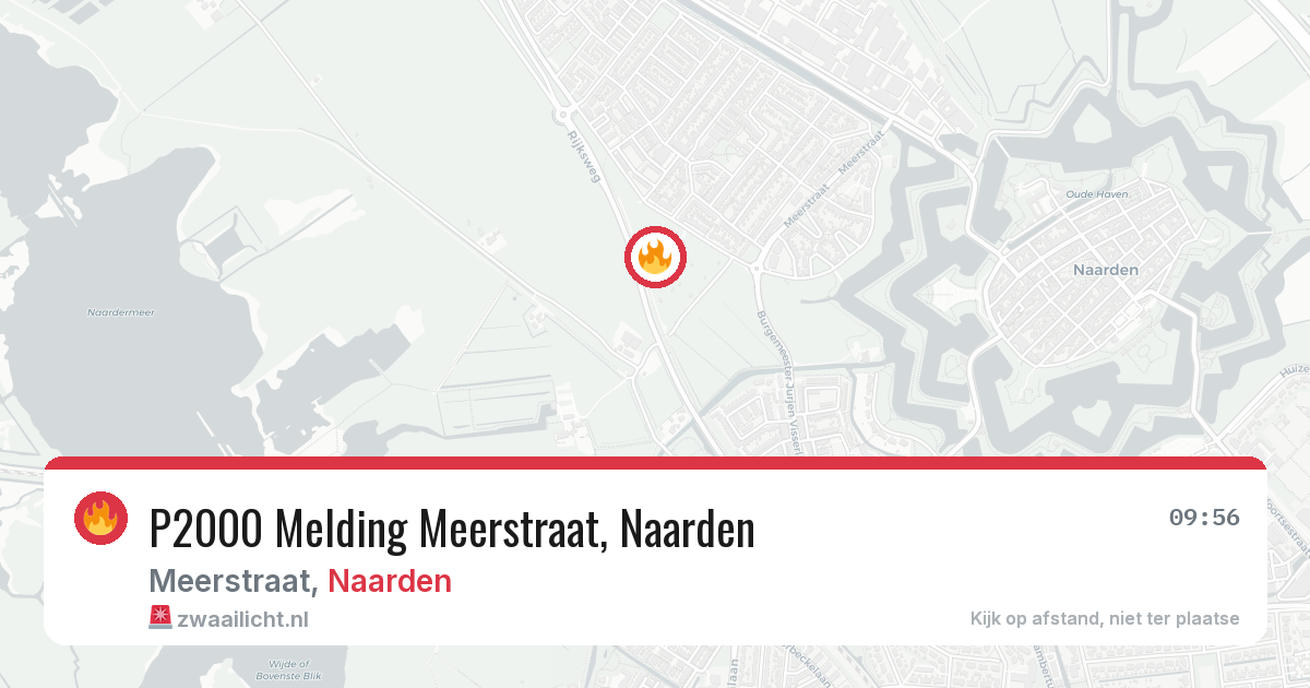 P2000 Melding Meerstraat, Naarden — 20 jun 2026