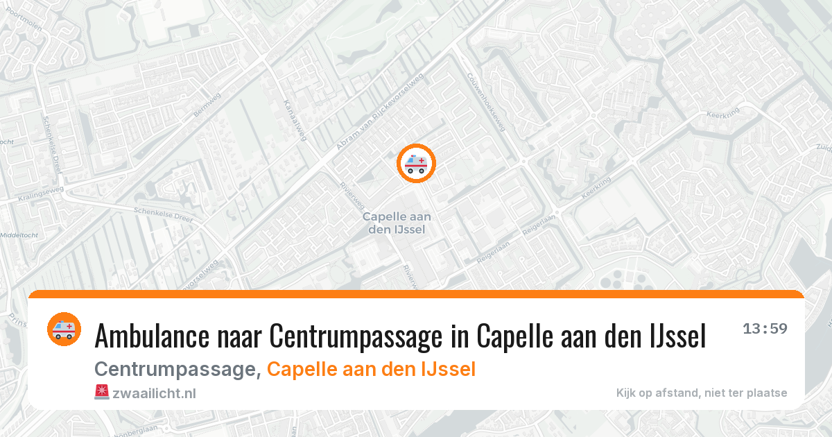 Ambulance naar Centrumpassage in Capelle aan den IJssel — 10 jul 2026