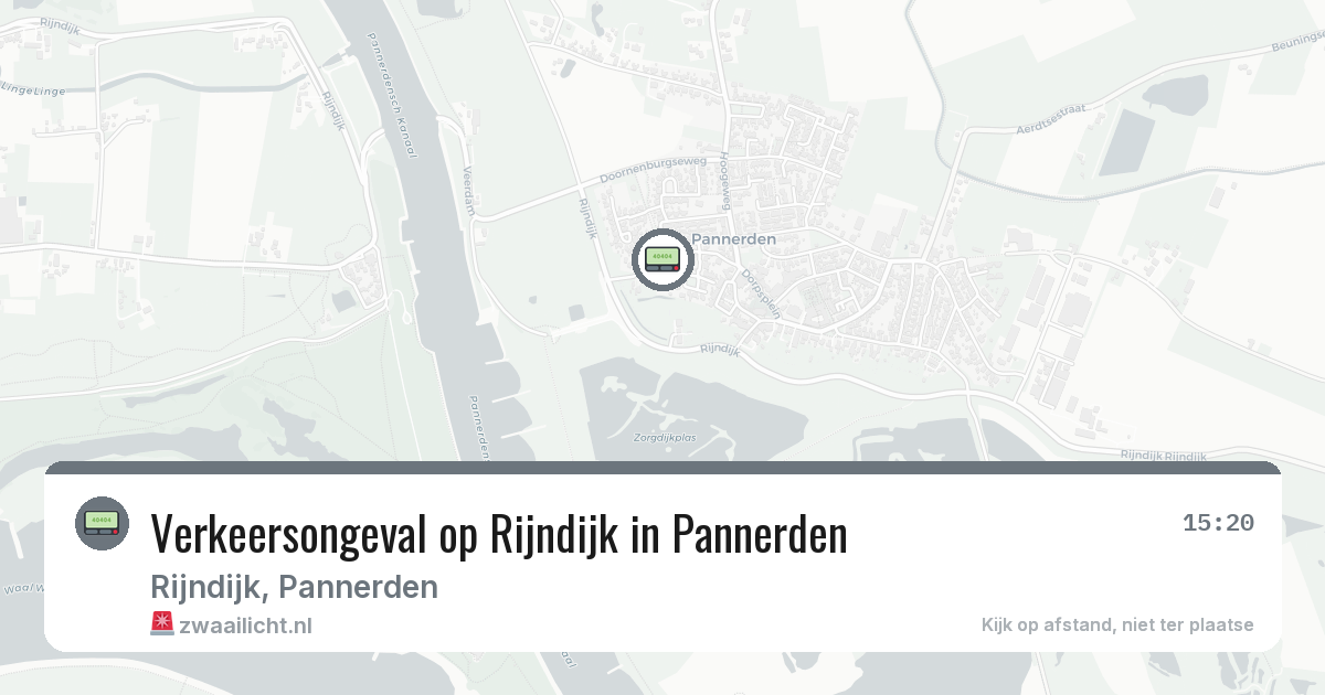 Verkeersongeval op Rijndijk in Pannerden — 7 mrt 2026