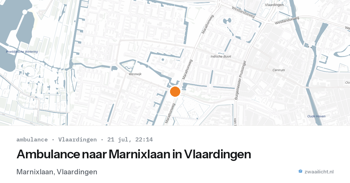 Ambulance naar Marnixlaan in Vlaardingen — 21 jul 2026