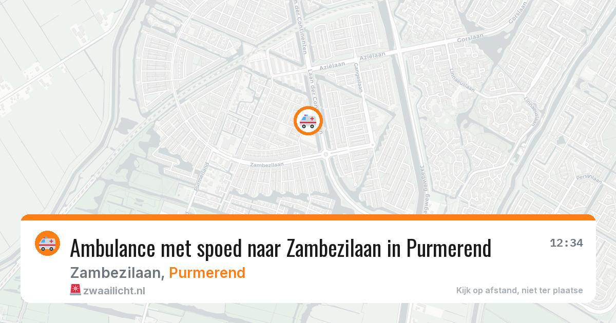 Ambulance met spoed naar Zambezilaan in Purmerend — 17 mrt 2026