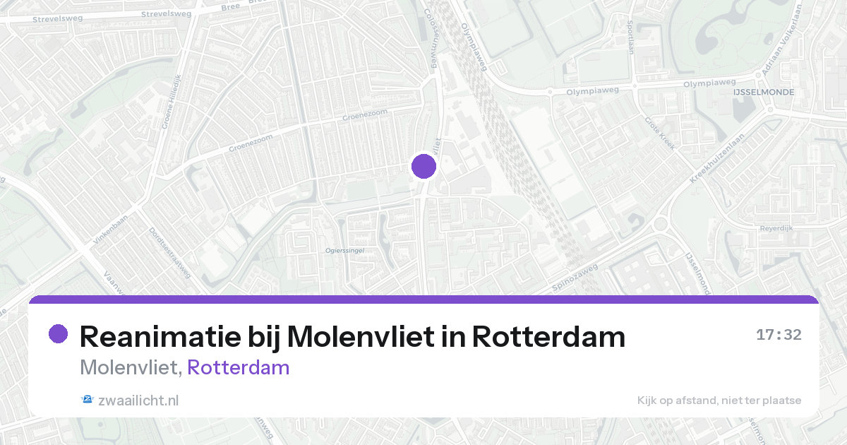 Reanimatie bij Molenvliet in Rotterdam — 16 aug 2026