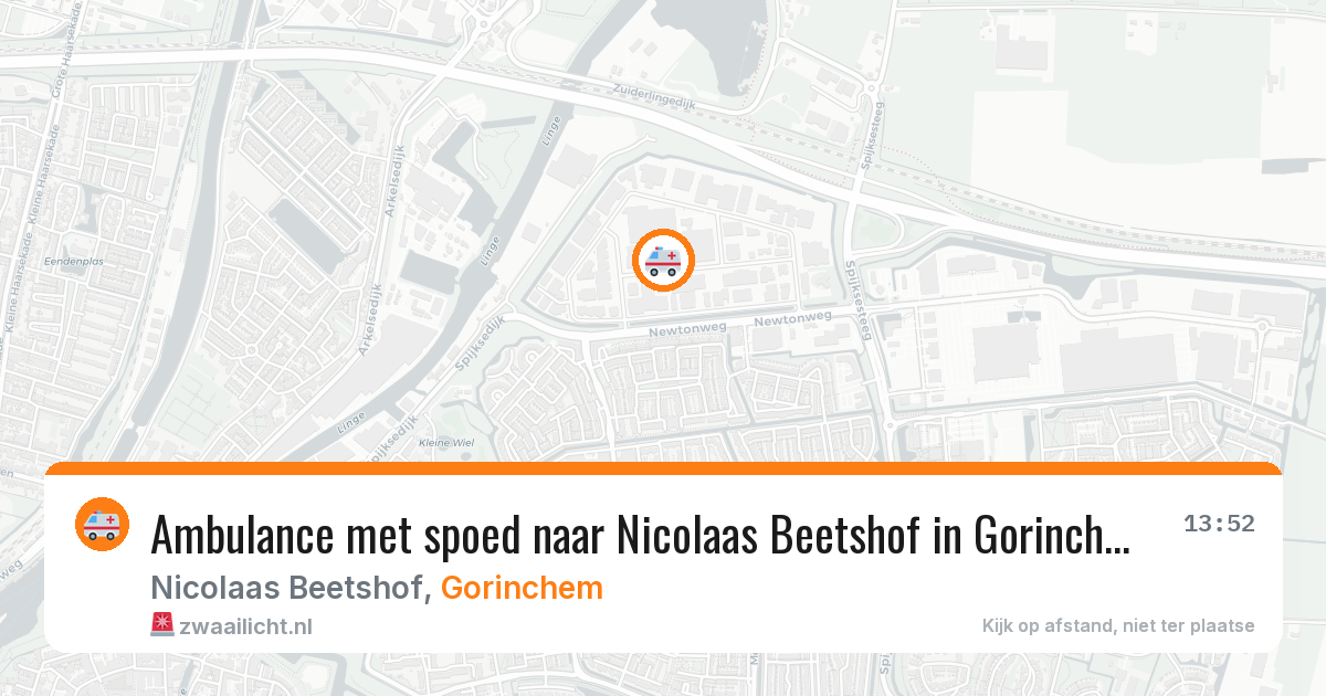 Ambulance met spoed naar Nicolaas Beetshof in Gorinchem — 12 aug 2026