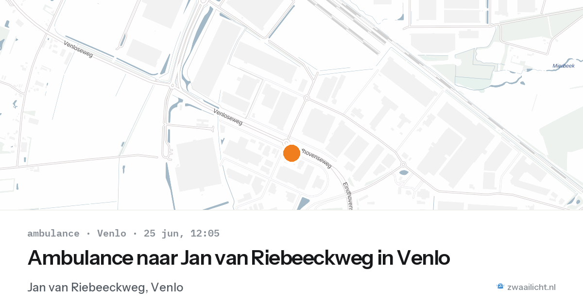Ambulance naar Jan van Riebeeckweg in Venlo — 25 jun 2026