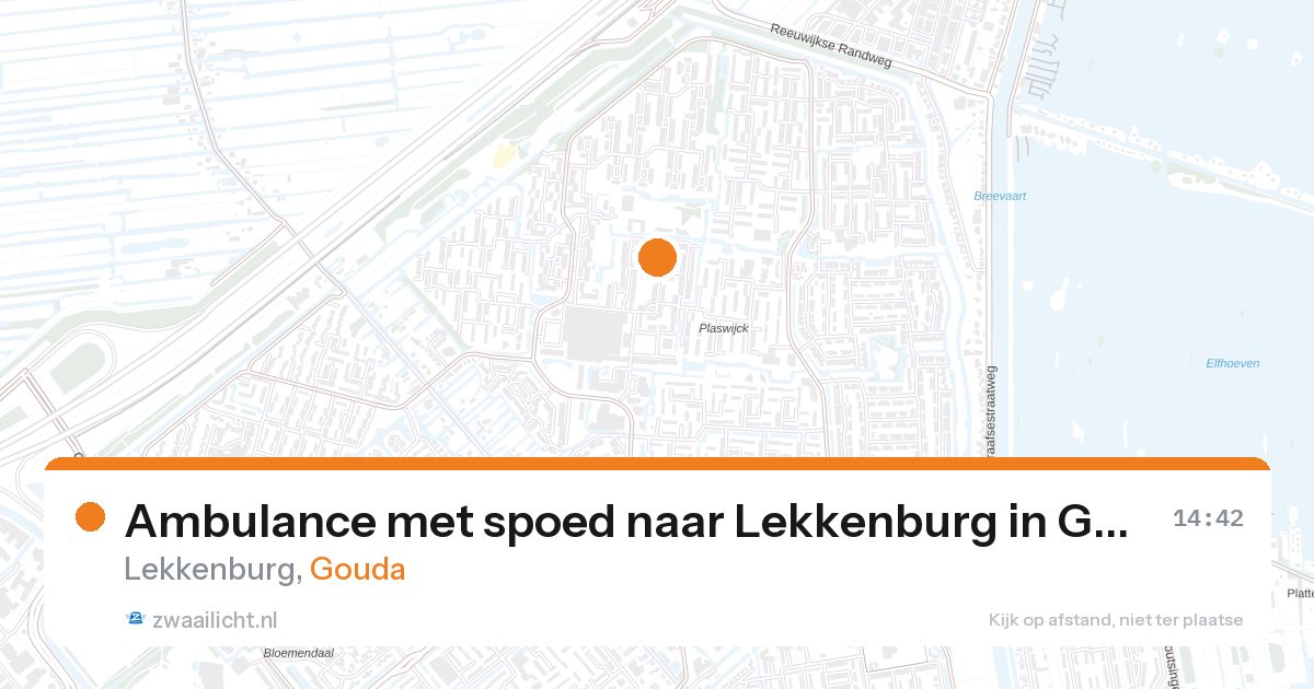 Ambulance met spoed naar Lekkenburg in Gouda — 8 mei 2026