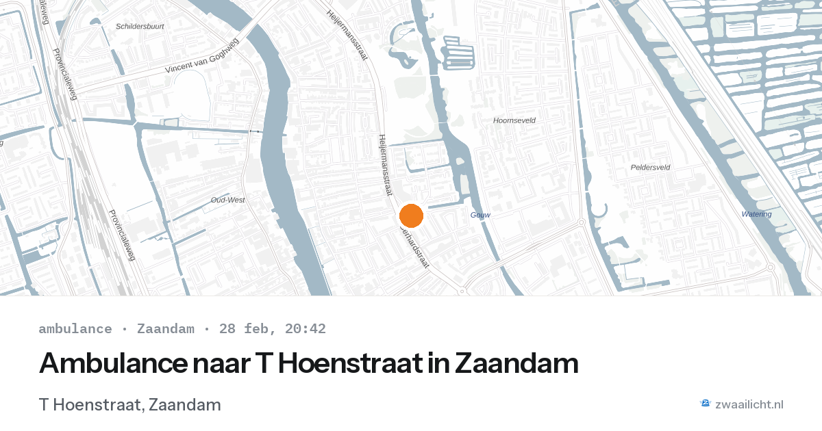 Ambulance naar T Hoenstraat in Zaandam — 28 feb 2026