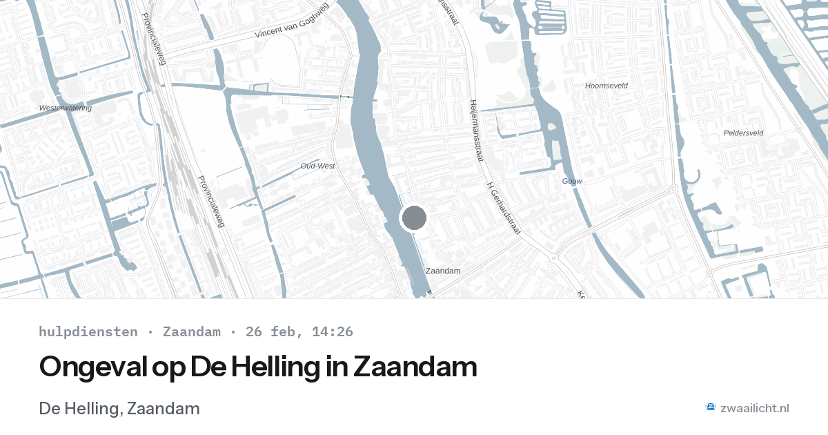 Ongeval op De Helling in Zaandam — 26 feb 2026