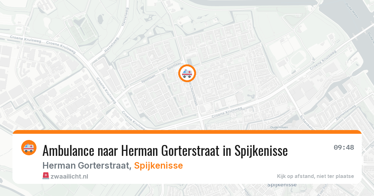 Ambulance naar Herman Gorterstraat in Spijkenisse — 29 jun 2026