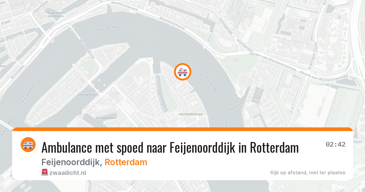 Ambulance met spoed naar Feijenoorddijk in Rotterdam — 3 jun 2026