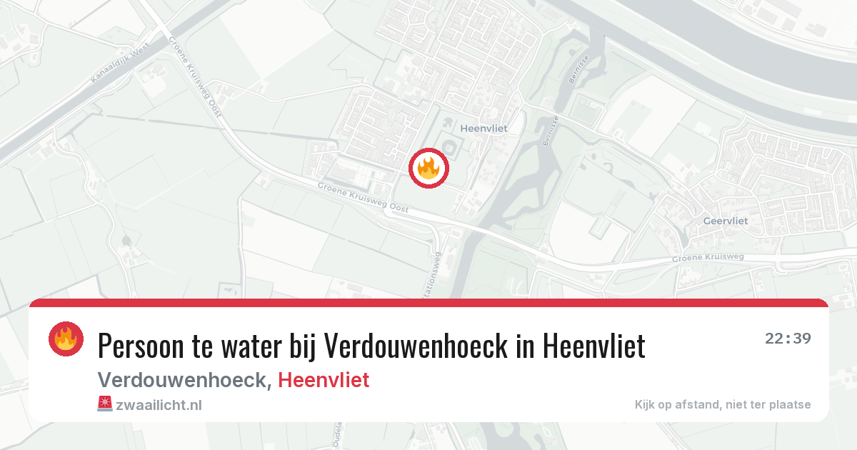 Persoon te water bij Verdouwenhoeck in Heenvliet — 19 feb 2026
