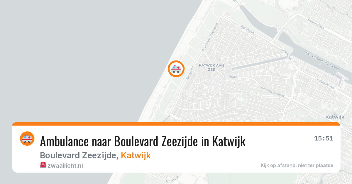 Ambulance naar Boulevard Zeezijde in Katwijk — 12 aug 2026