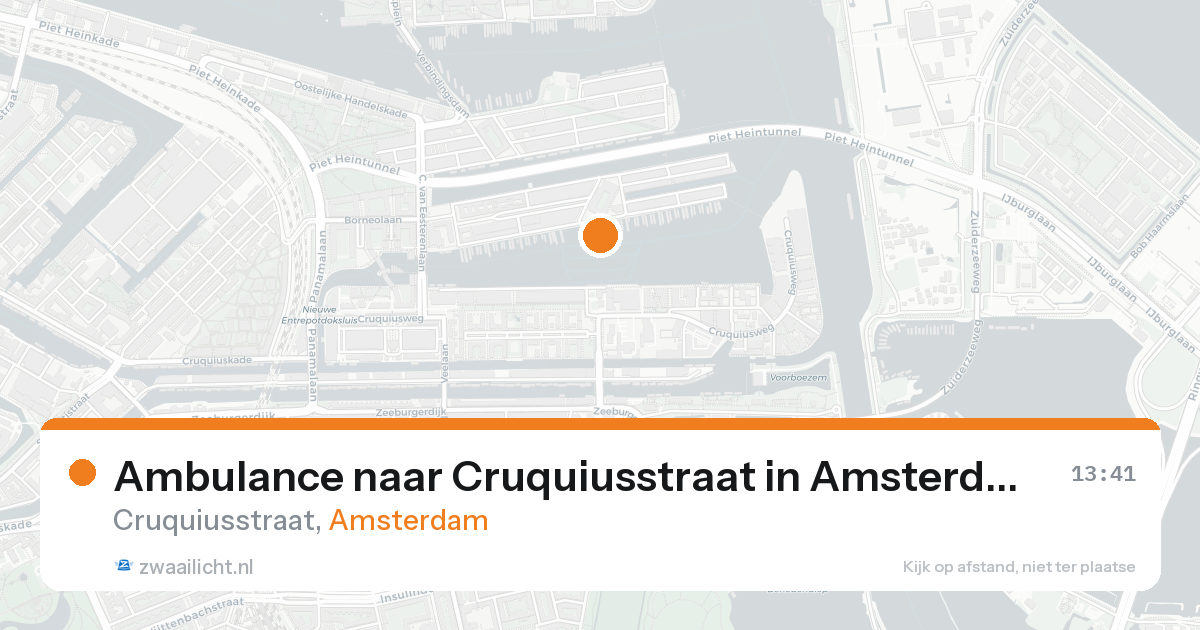 Ambulance naar Cruquiusstraat in Amsterdam — 15 aug 2026