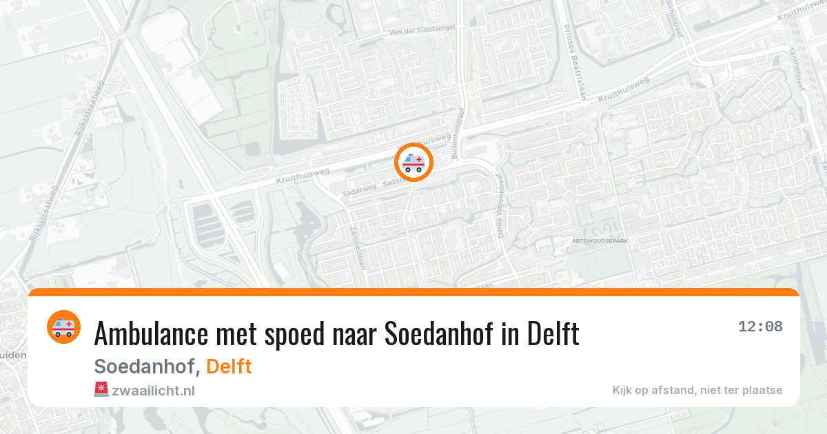 Ambulance met spoed naar Soedanhof in Delft — 19 jun 2026