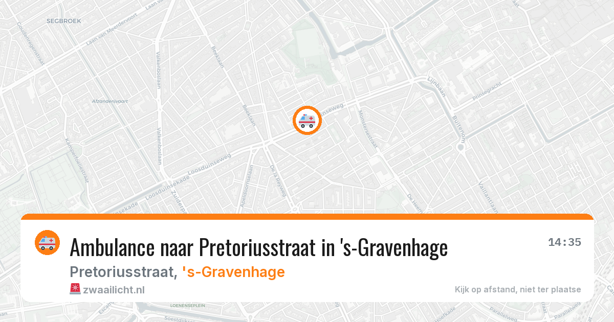 Ambulance naar Pretoriusstraat in 's-Gravenhage — 5 jul 2026