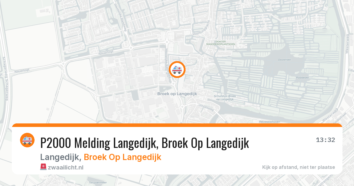 P2000 Melding Langedijk, Broek Op Langedijk — 8 apr 2026