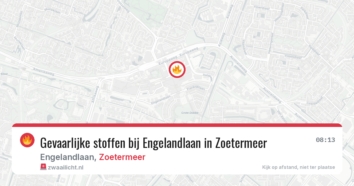 Gevaarlijke stoffen bij Engelandlaan in Zoetermeer — 17 jun 2026