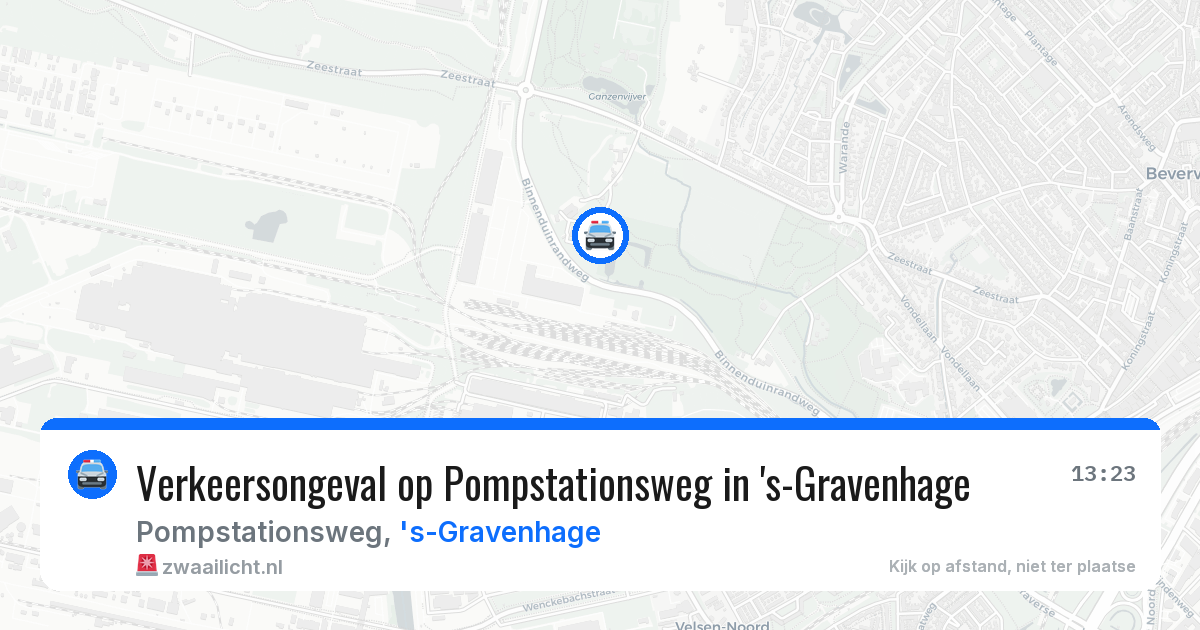 Verkeersongeval op Pompstationsweg in 's-Gravenhage — 25 mrt 2026