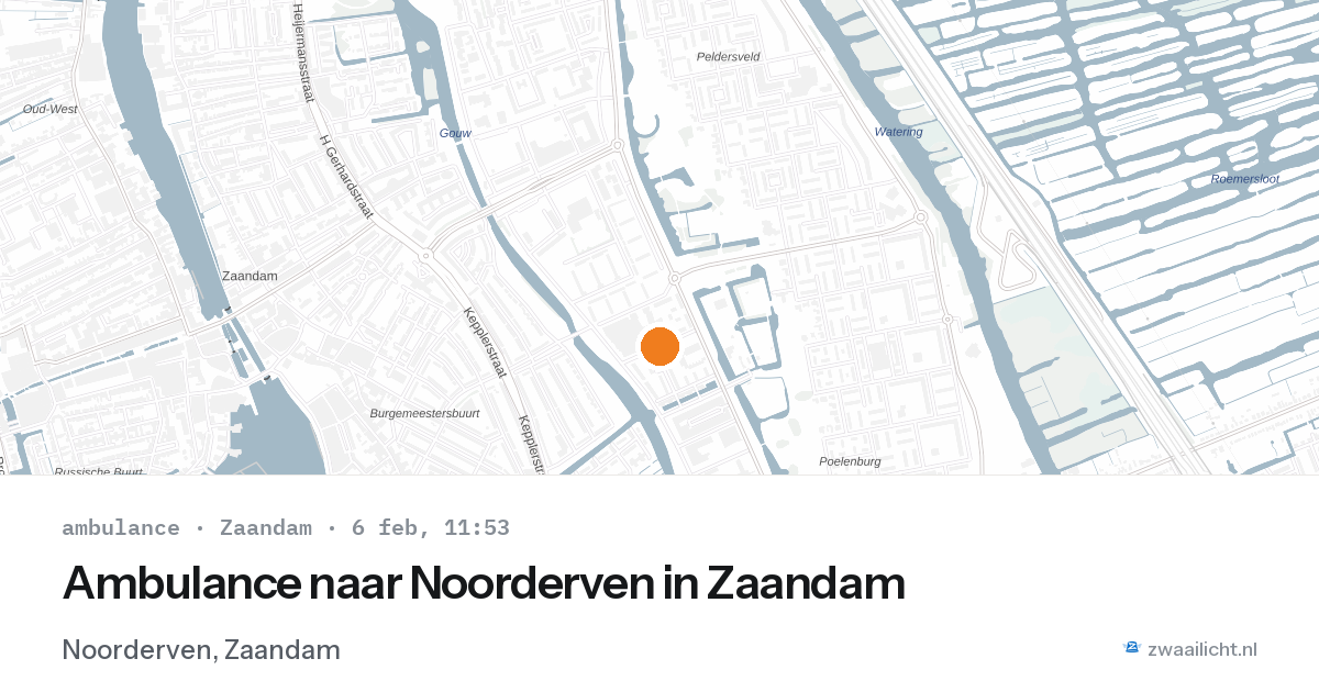 Ambulance naar Noorderven in Zaandam — 6 feb 2026